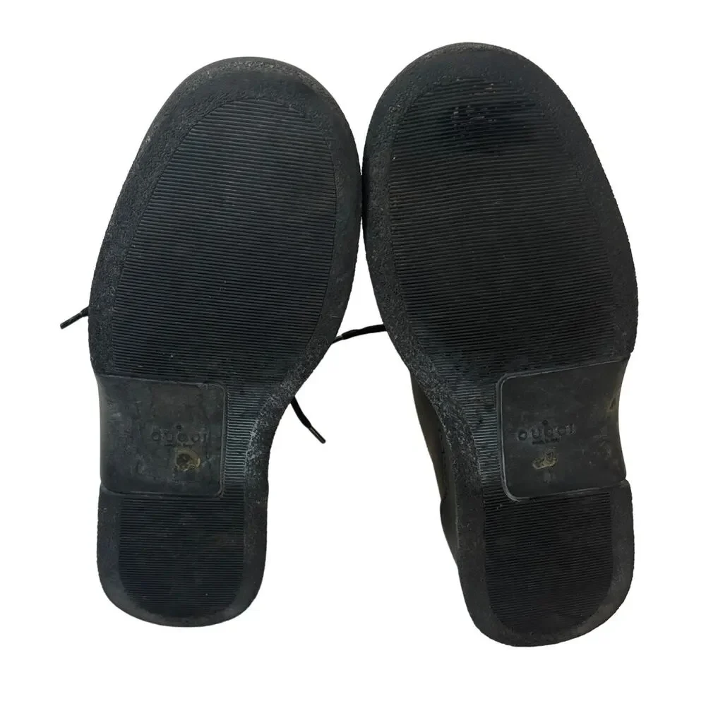 Gucci Black Leather Lace Up Oxford Sneakers Mens 8 / 9.5 US Comfort Casual Logo - Picture 8 of 12